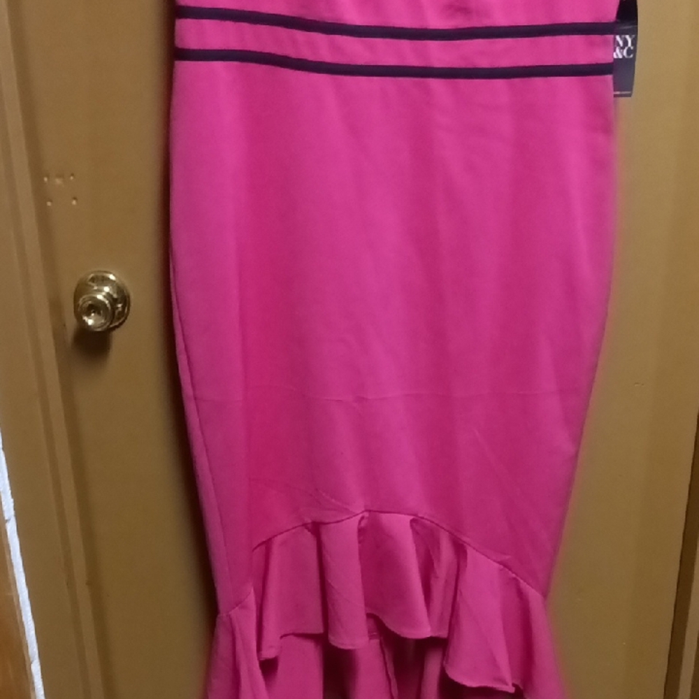 New York & Company Pink High Low Dress - Picture 4 of 7